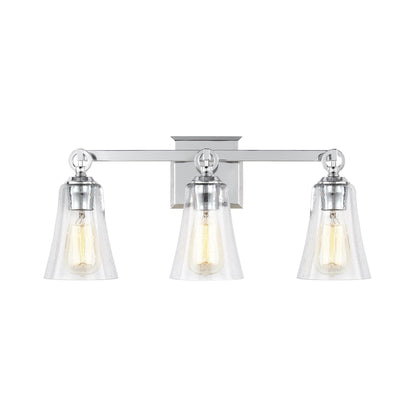 Monterro Bath Vanity Light in Chrome (3-Light).