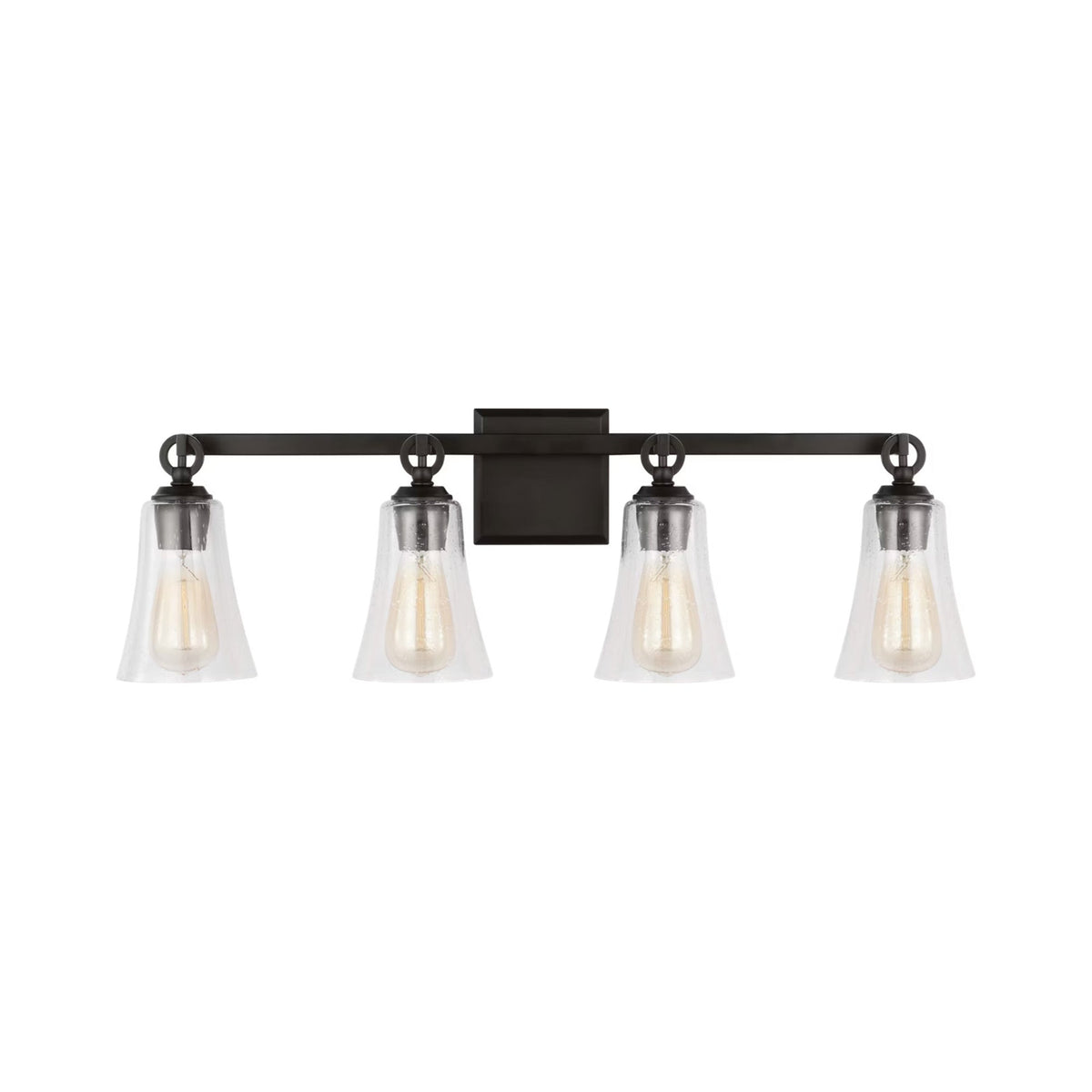 Monterro Bath Vanity Light in Aged Iron (4-Light).