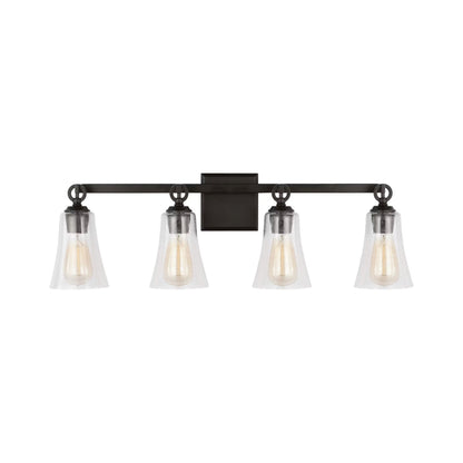 Monterro Bath Vanity Light in Aged Iron (4-Light).