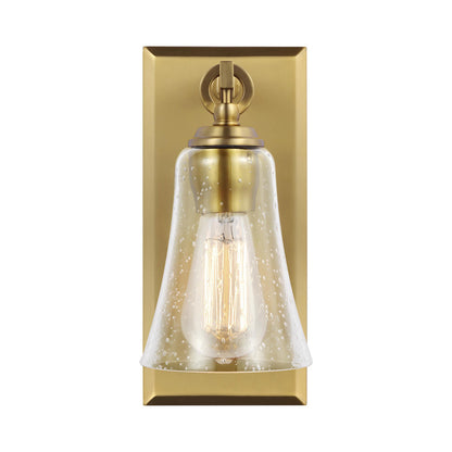 Monterro Bath Wall Light in Burnished Brass.