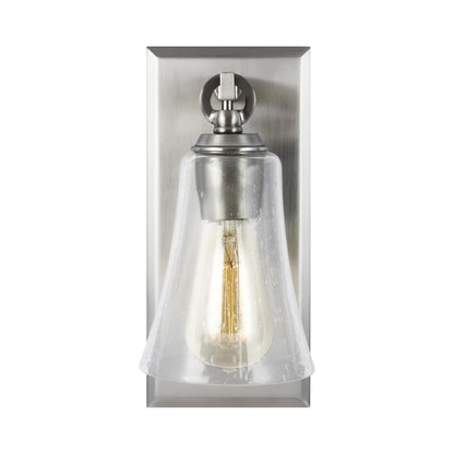 Monterro Bath Wall Light in Satin Nickel.