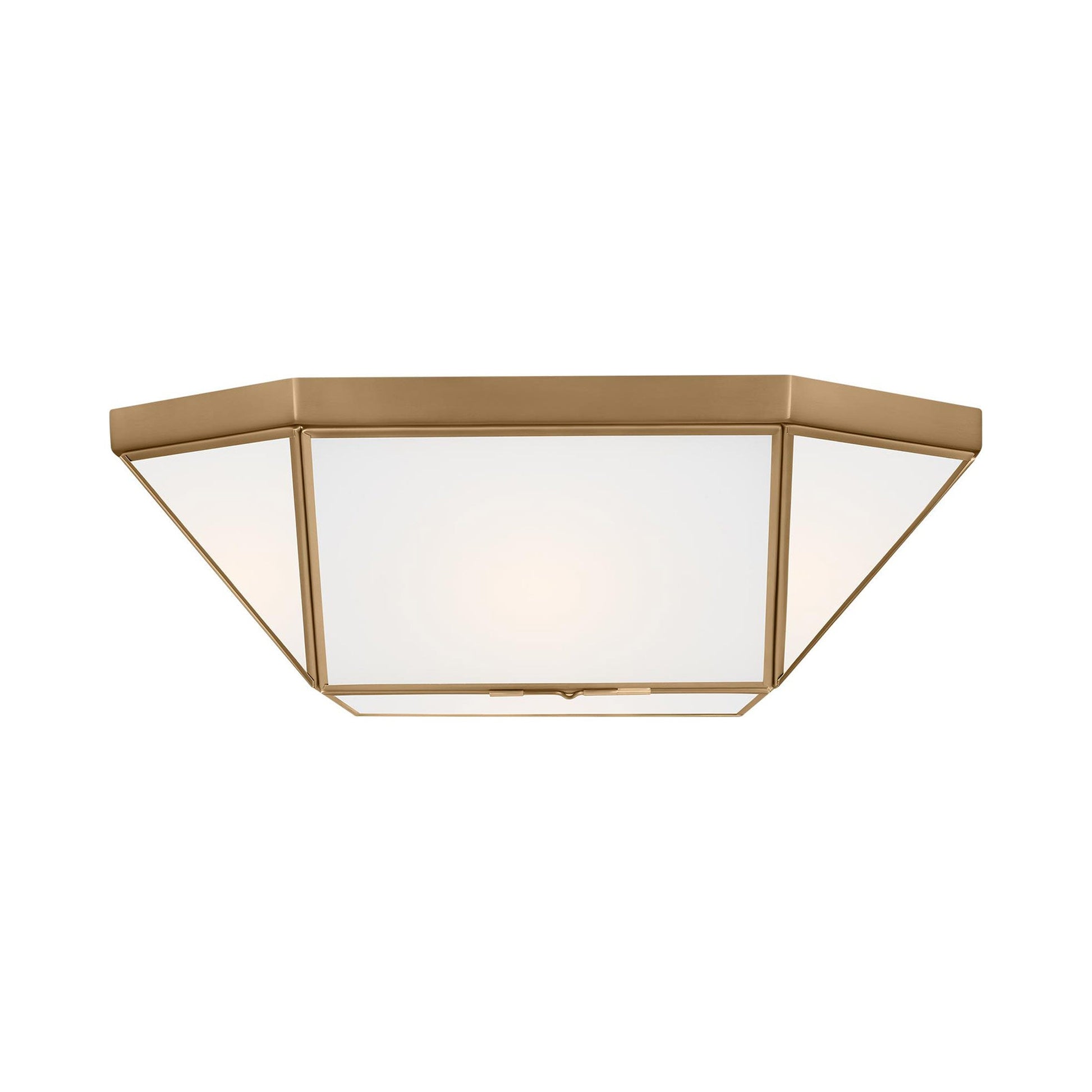Morrison Flush Mount Ceiling Light in Satin Brass (2-Light).