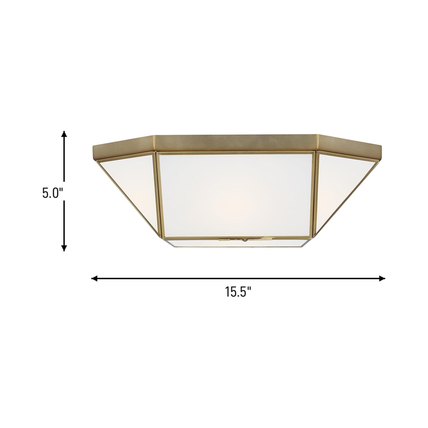 Morrison Flush Mount Ceiling Light - line drawing.