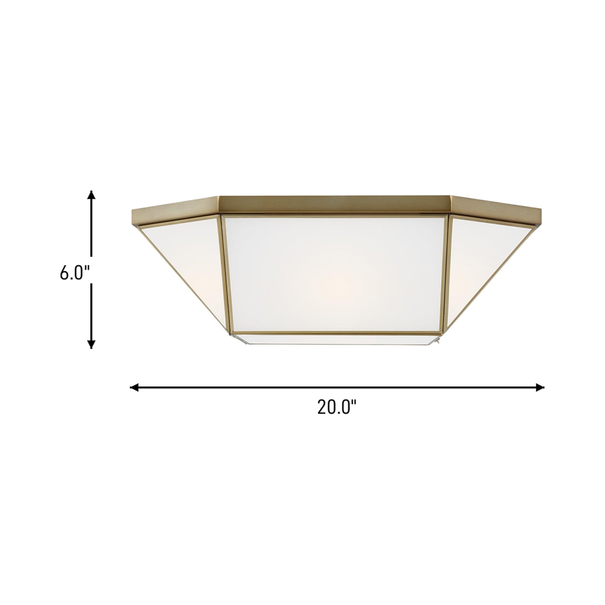 Morrison Flush Mount Ceiling Light - line drawing.