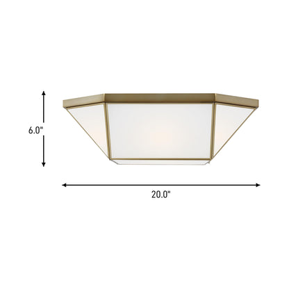 Morrison Flush Mount Ceiling Light - line drawing.