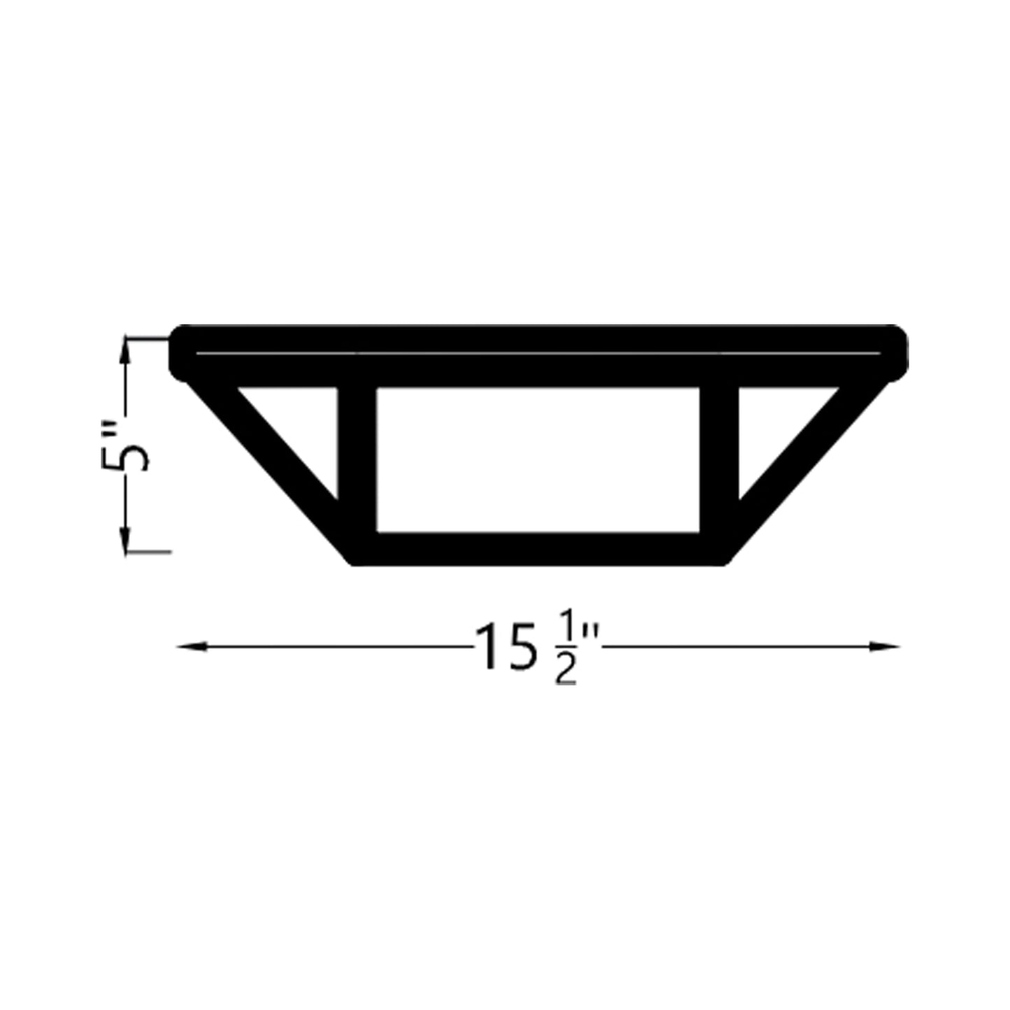 Morrison Flush Mount Ceiling Light - line drawing.
