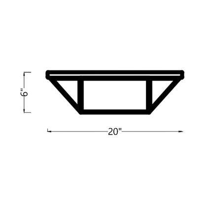 Morrison Flush Mount Ceiling Light - line drawing.