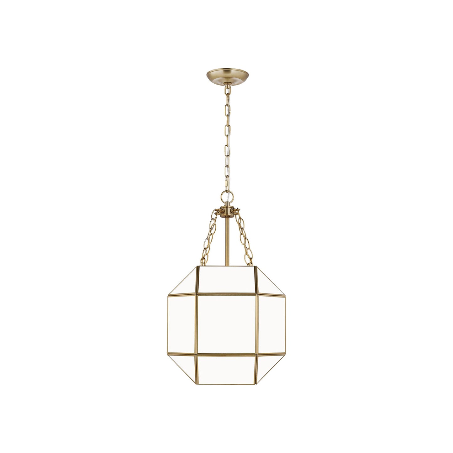 Morrison Pendant Light in Satin Brass/Smooth White (Small).