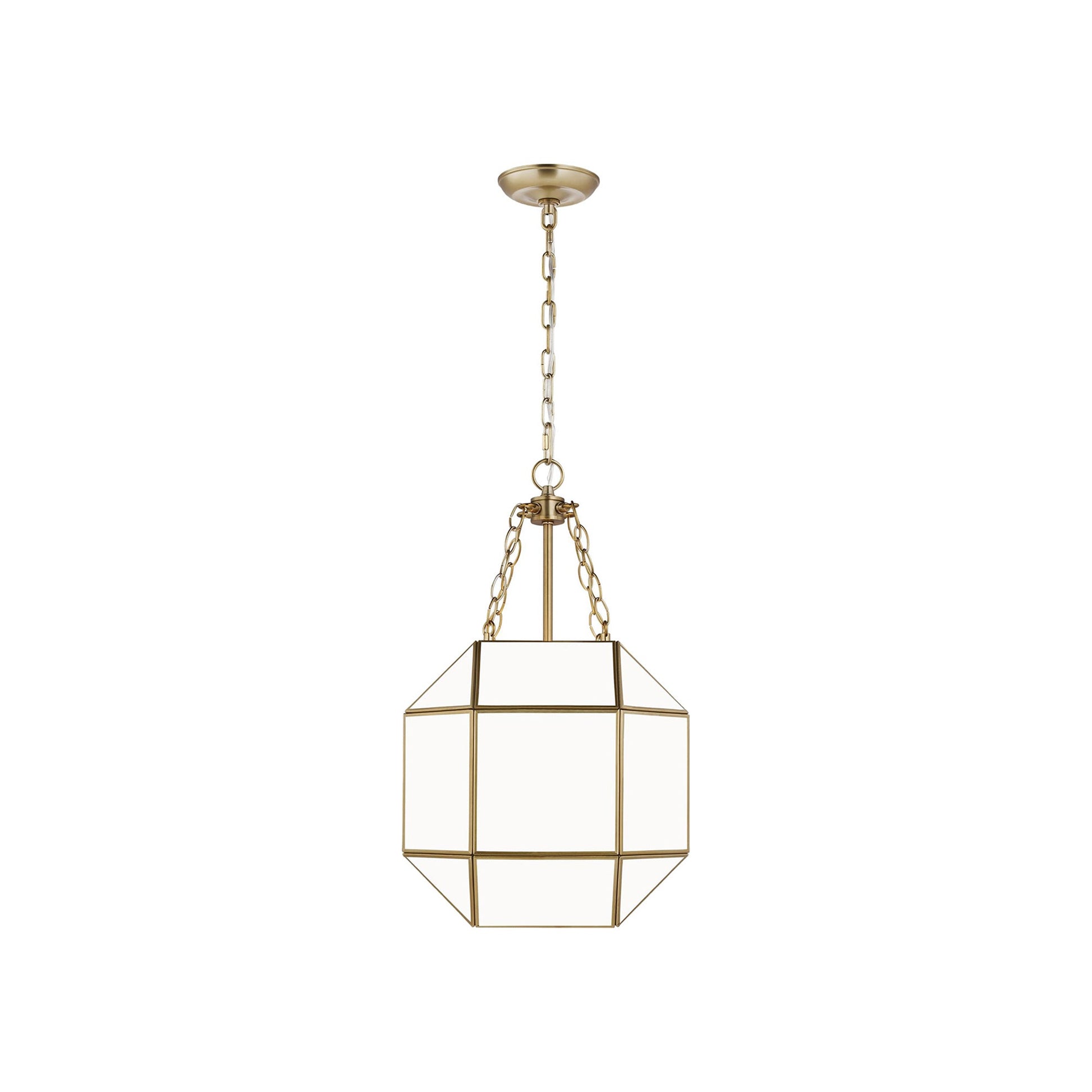 Morrison Pendant Light in Satin Brass/Smooth White (Small).