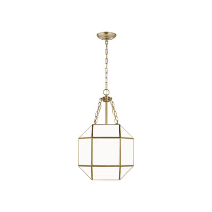 Morrison Pendant Light in Satin Brass/Smooth White (Small).