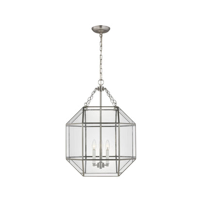 Morrison Pendant Light in Brushed Nickel/Clear (Medium).