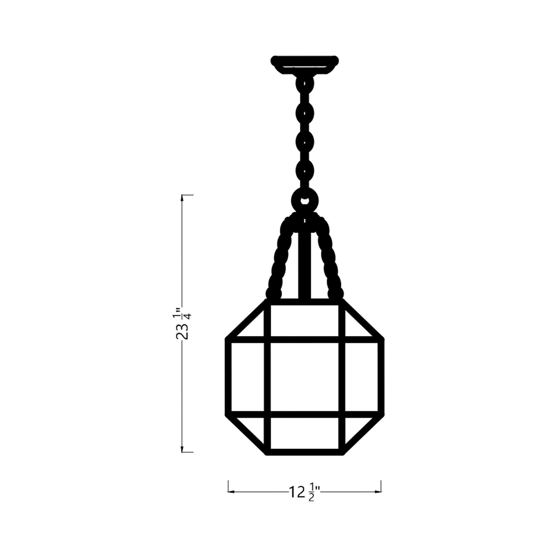 Morrison Pendant Light - line drawing.