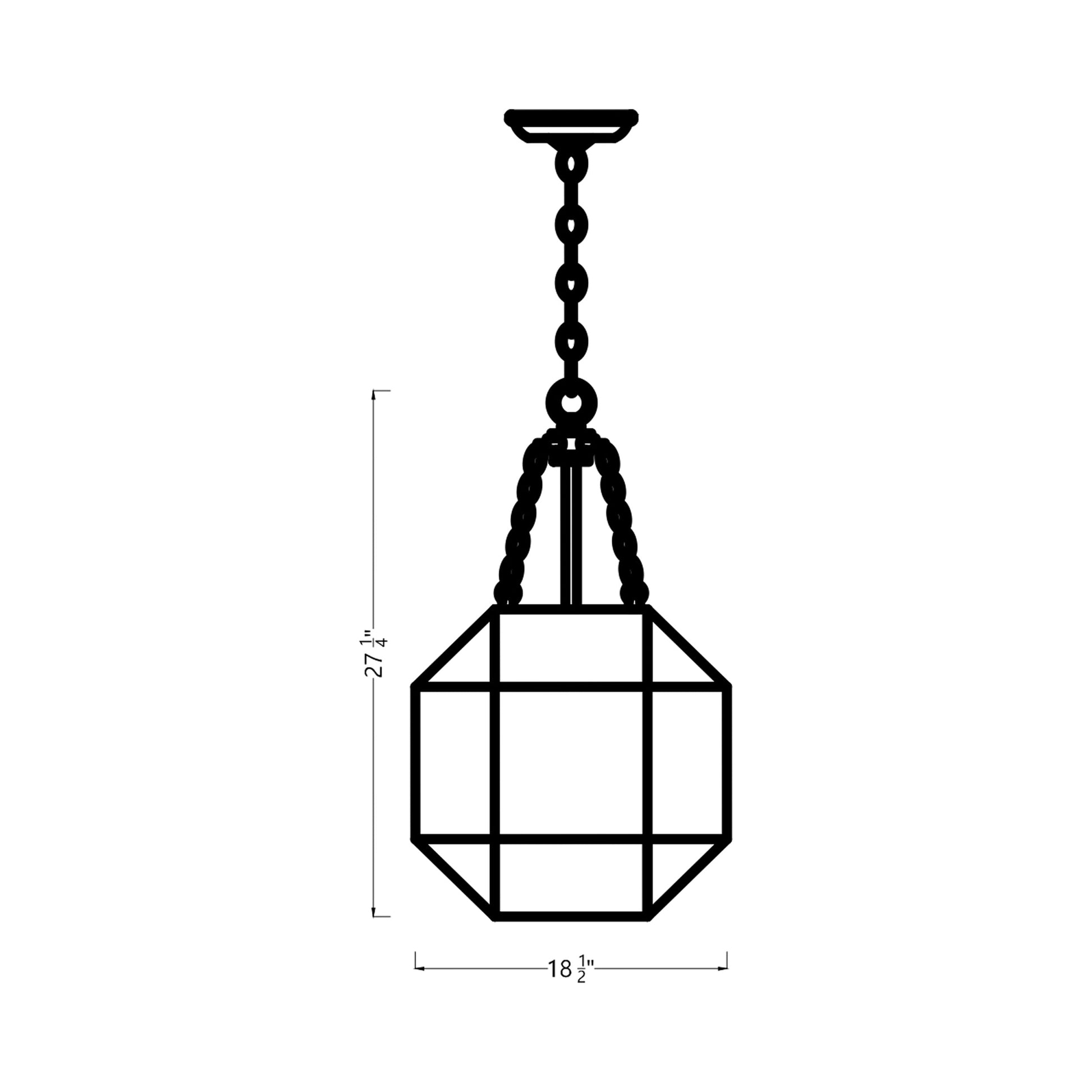 Morrison Pendant Light - line drawing.