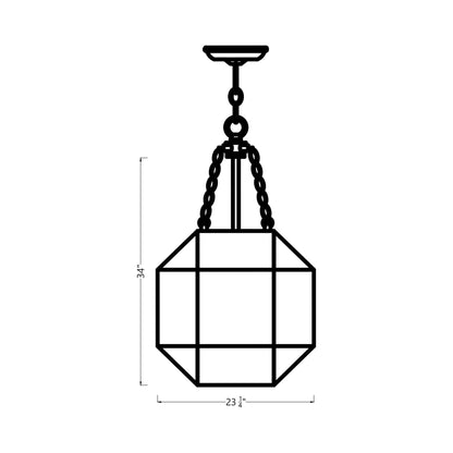 Morrison Pendant Light - line drawing.