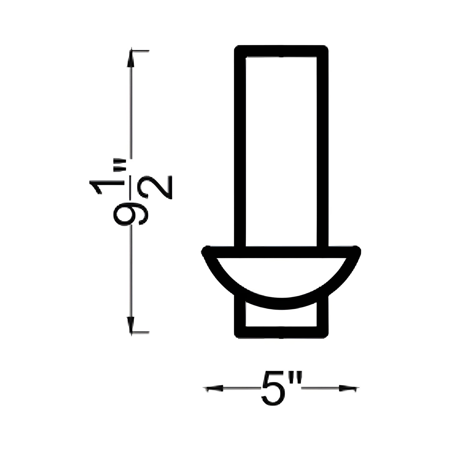 Nevel Bath Wall Light - line drawing.