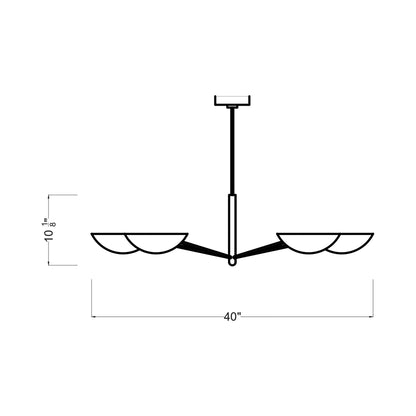 Nevel Chandelier - line drawing.