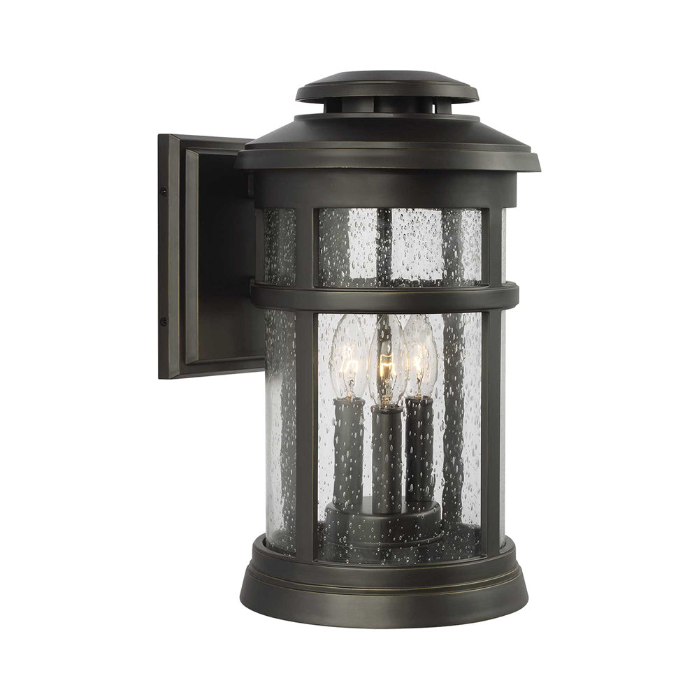 Newport Outdoor Wall Light in Antique Bronze (Medium).