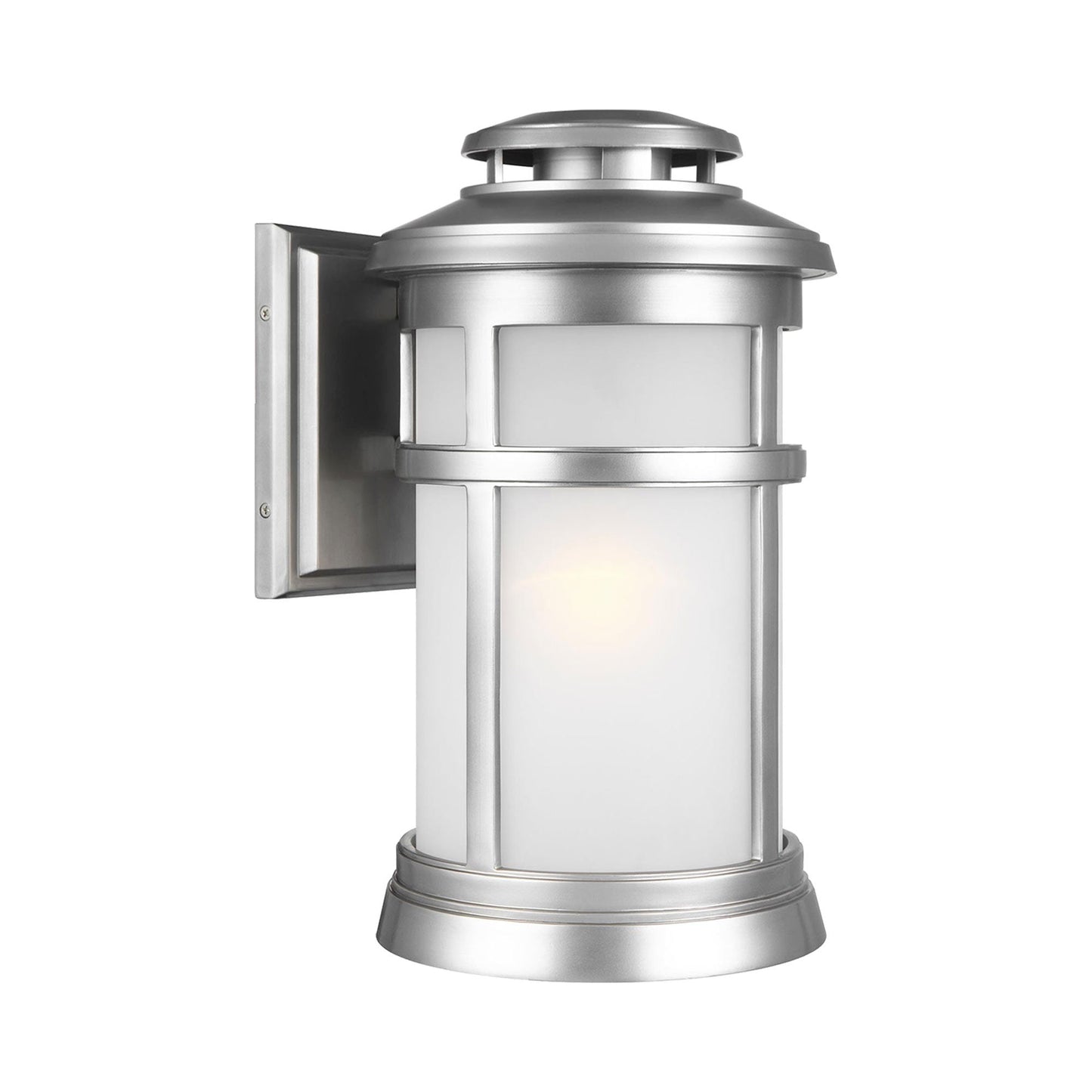 Newport Outdoor Wall Light in Painted Brushed Steel (Medium).