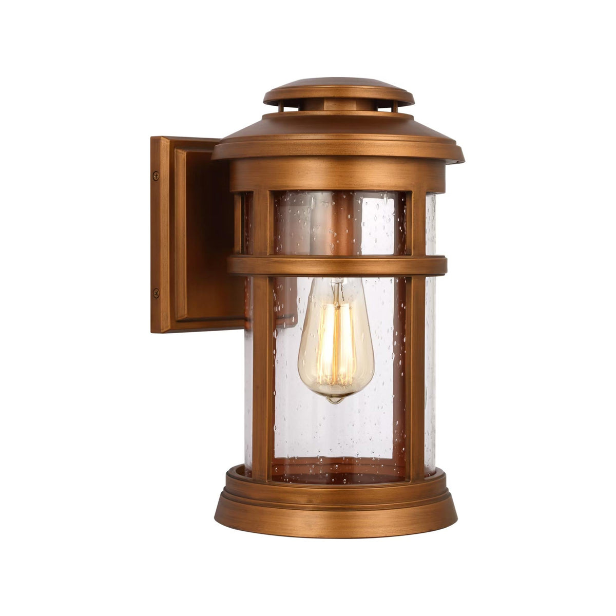 Newport Outdoor Wall Light in Natural Copper (13-Inch).