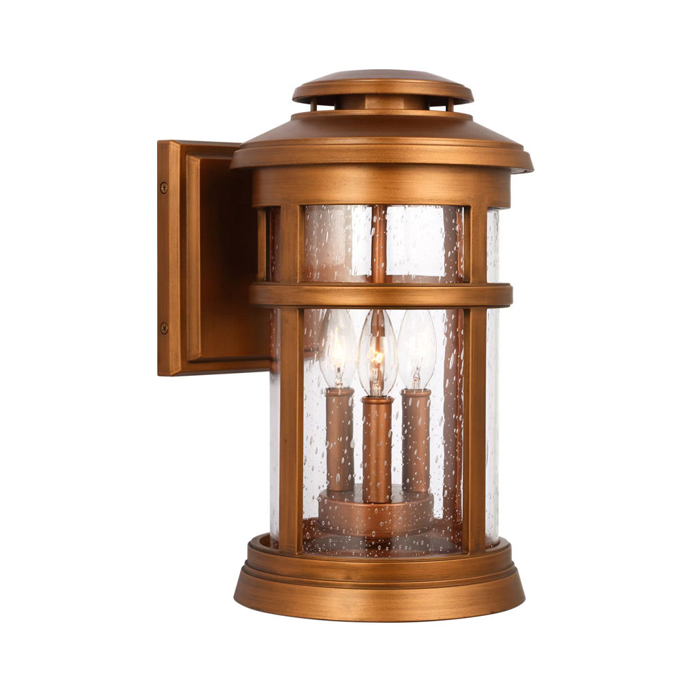 Newport Outdoor Wall Light in Natural Copper (16-Inch).