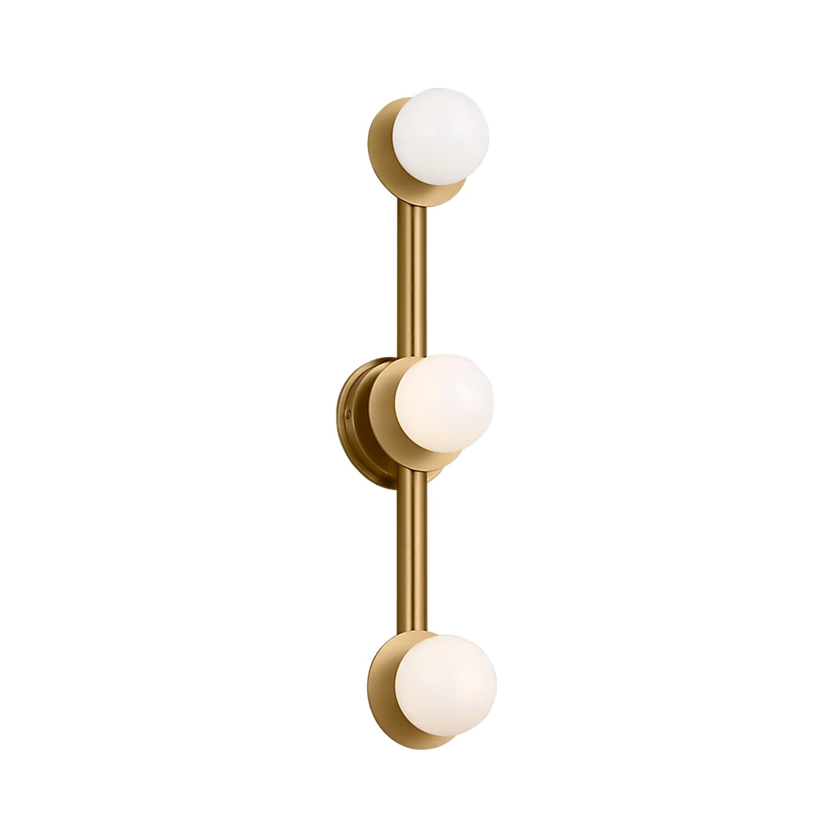 Nodes Bath Vanity Light in Burnished Brass (3-Light).