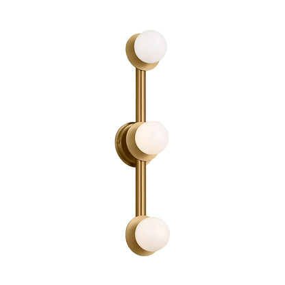 Nodes Bath Vanity Light in Burnished Brass (3-Light).