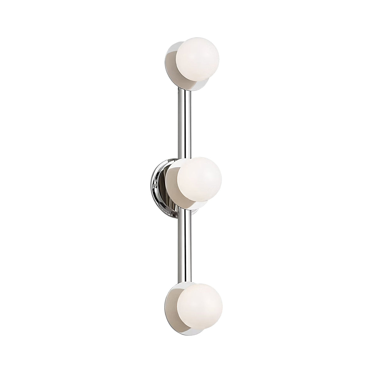 Nodes Bath Vanity Light in Polished Nickel (3-Light).