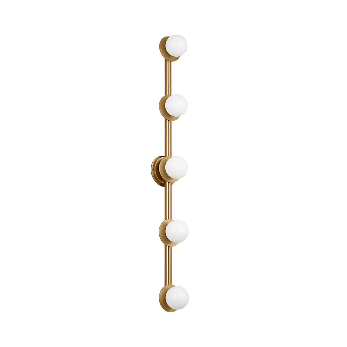 Nodes Bath Vanity Light in Burnished Brass (5-Light).