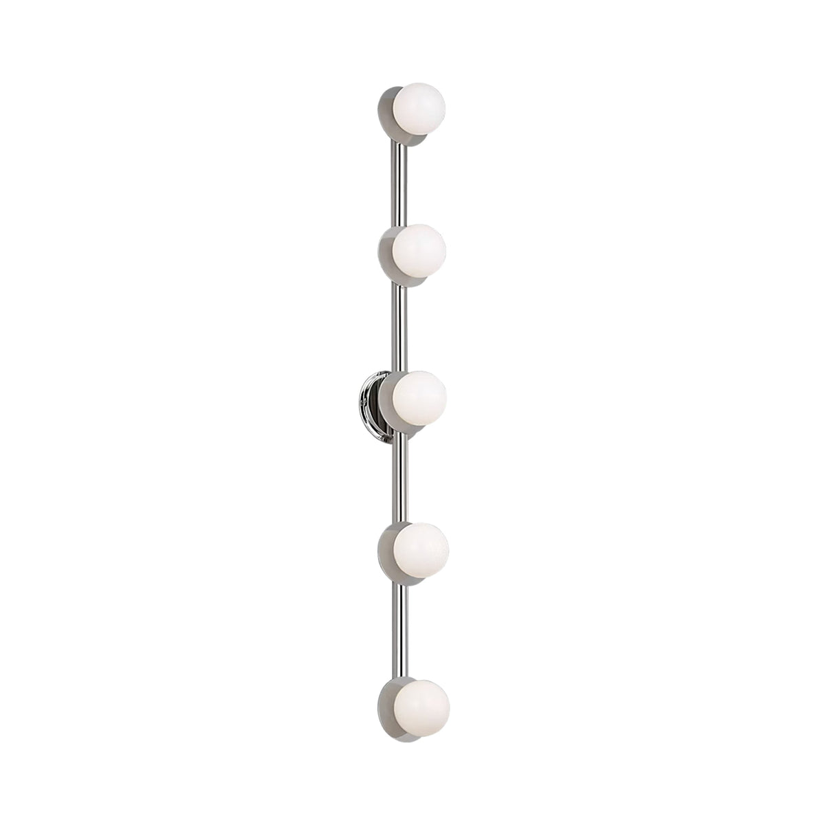 Nodes Bath Vanity Light in Polished Nickel (5-Light).