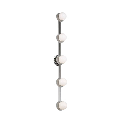Nodes Bath Vanity Light in Polished Nickel (5-Light).