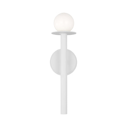 Nodes Bath Wall Light in Matte White (1-Light).