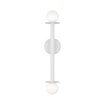 Nodes Bath Wall Light in Matte White (2-Light).