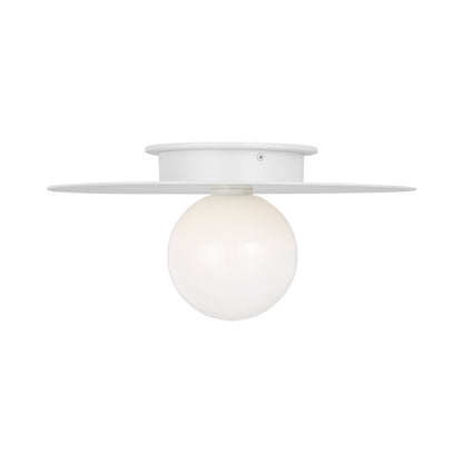 Nodes Flush Mount Ceiling Light in Matte White (Medium).