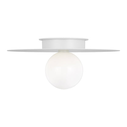 Nodes Flush Mount Ceiling Light in Matte White (Large).