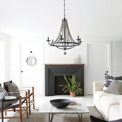 Nori Chandelier in living room.