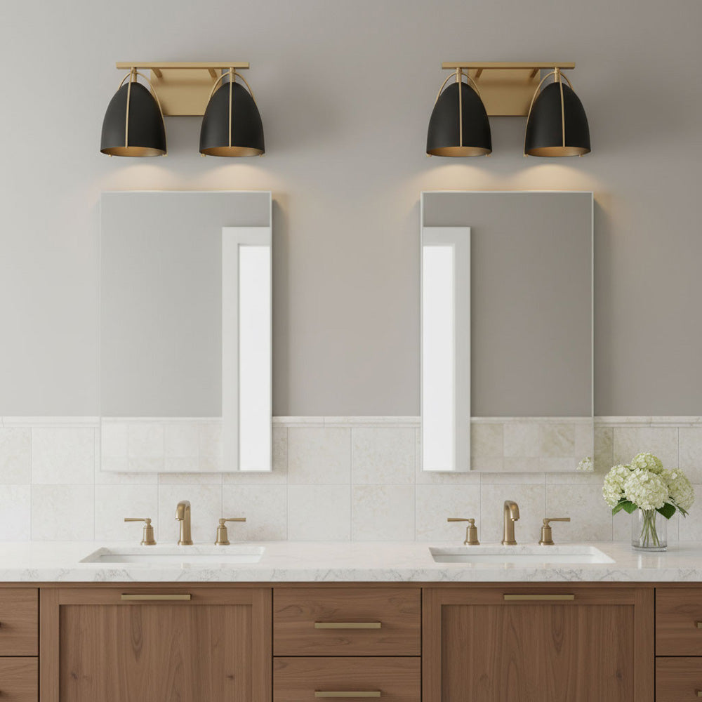 Norman Bath Wall Light in bathroom.