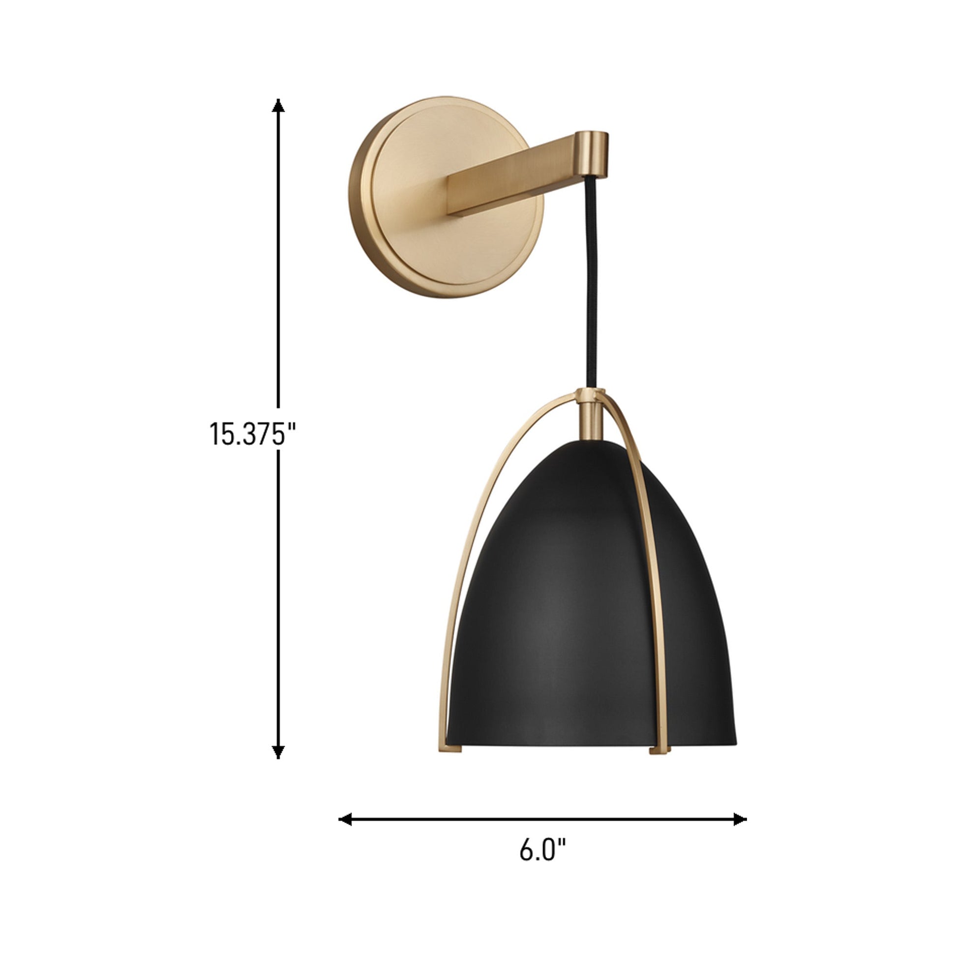Norman Bath Wall Light - line drawing.