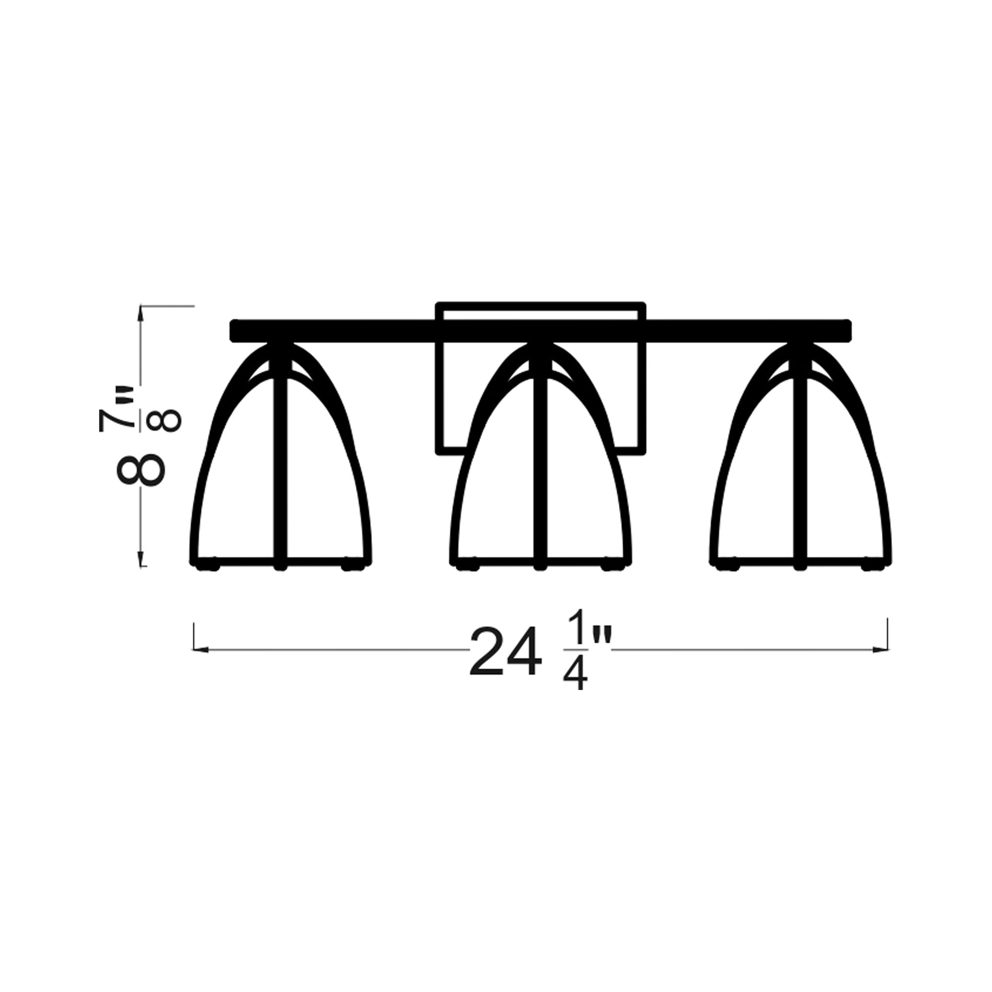 Norman Bath Wall Light - line drawing.