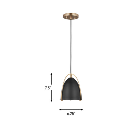 Norman Pendant Light - line drawing.