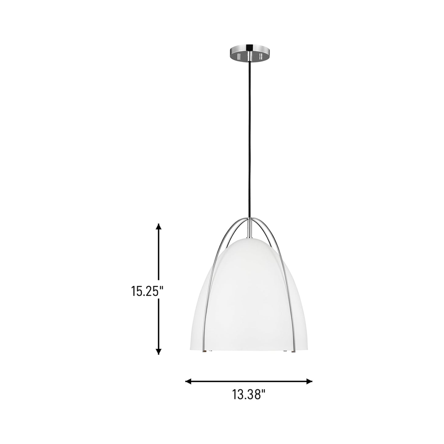 Norman Pendant Light - line drawing.