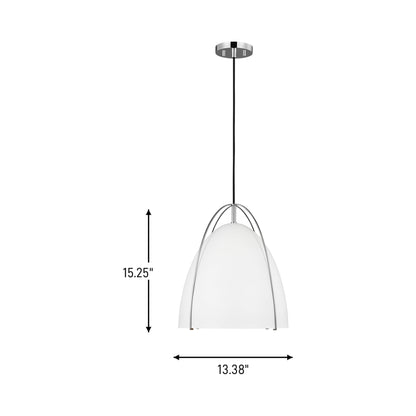 Norman Pendant Light - line drawing.