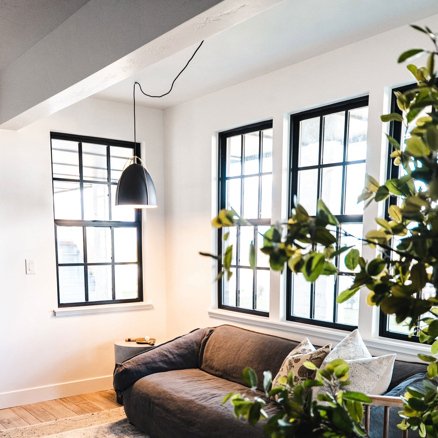 Norman Pendant Light in living room.