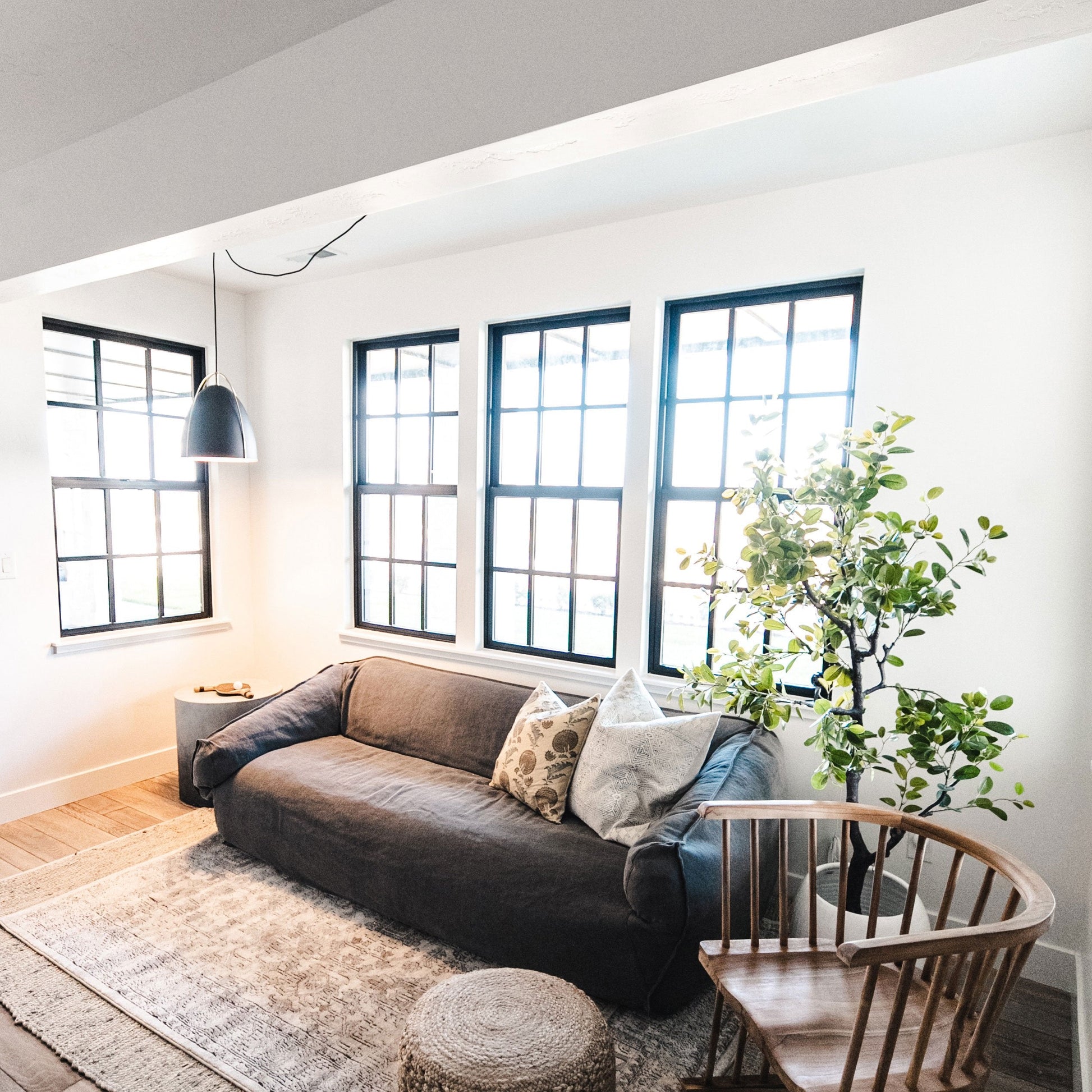 Norman Pendant Light in living room.