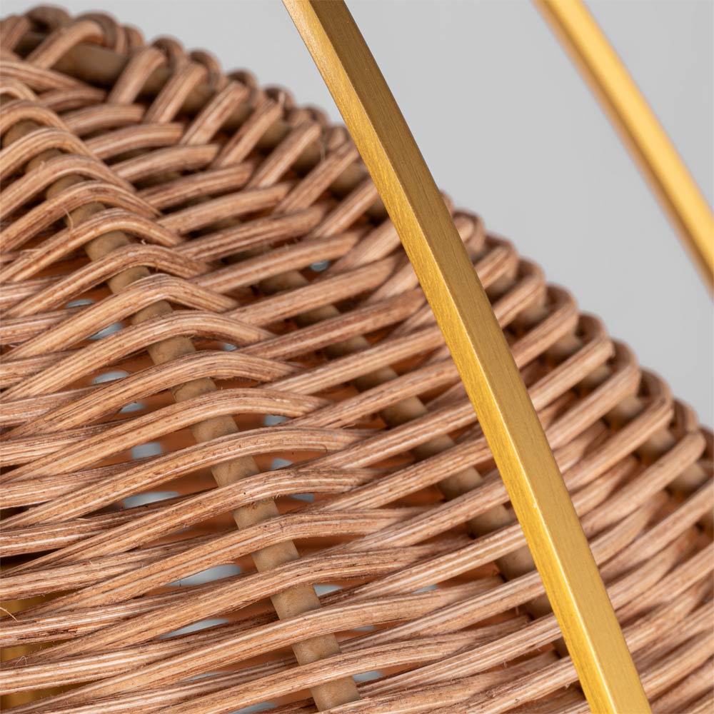 Norman Rattan Pendant Light in Detail.