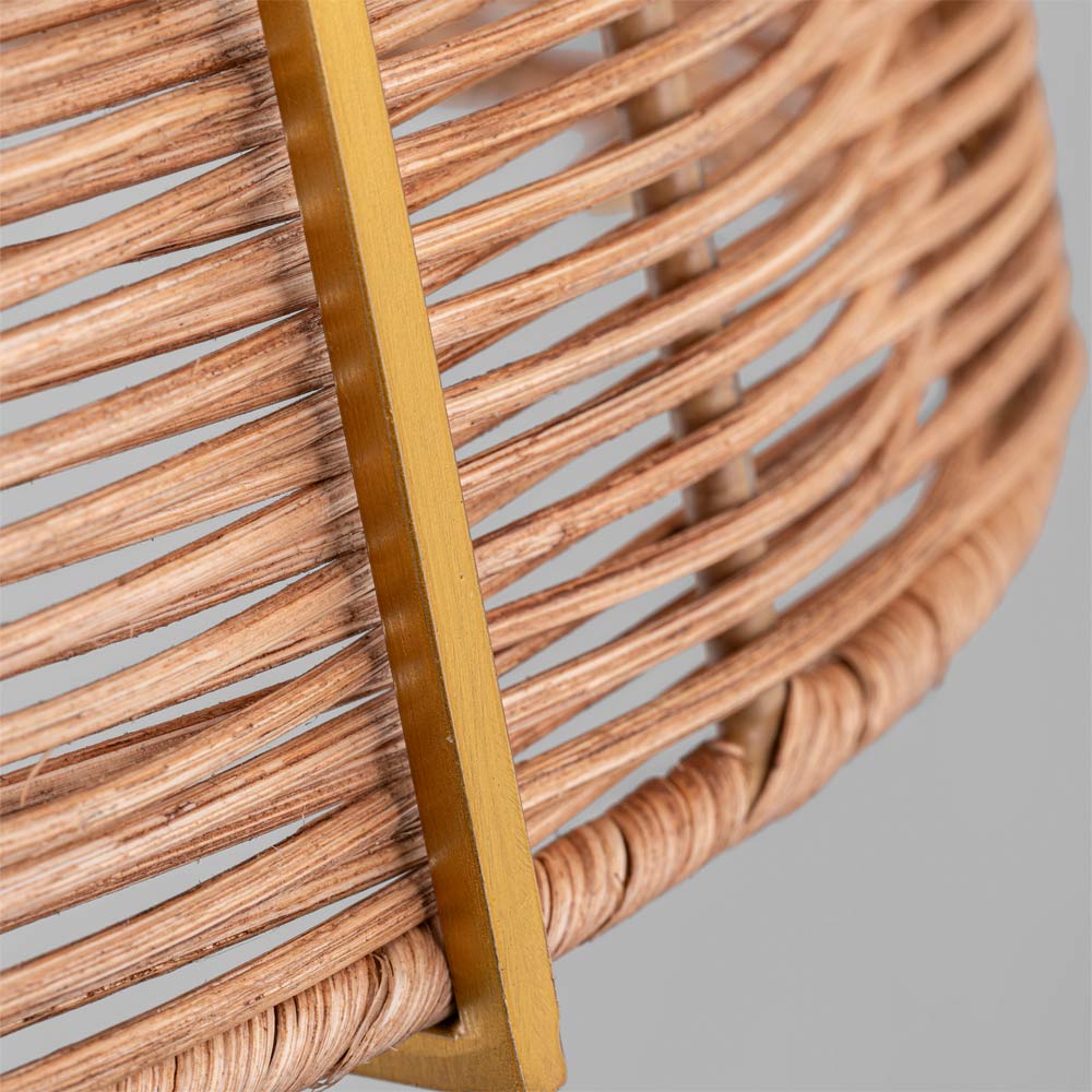Norman Rattan Pendant Light in Detail.