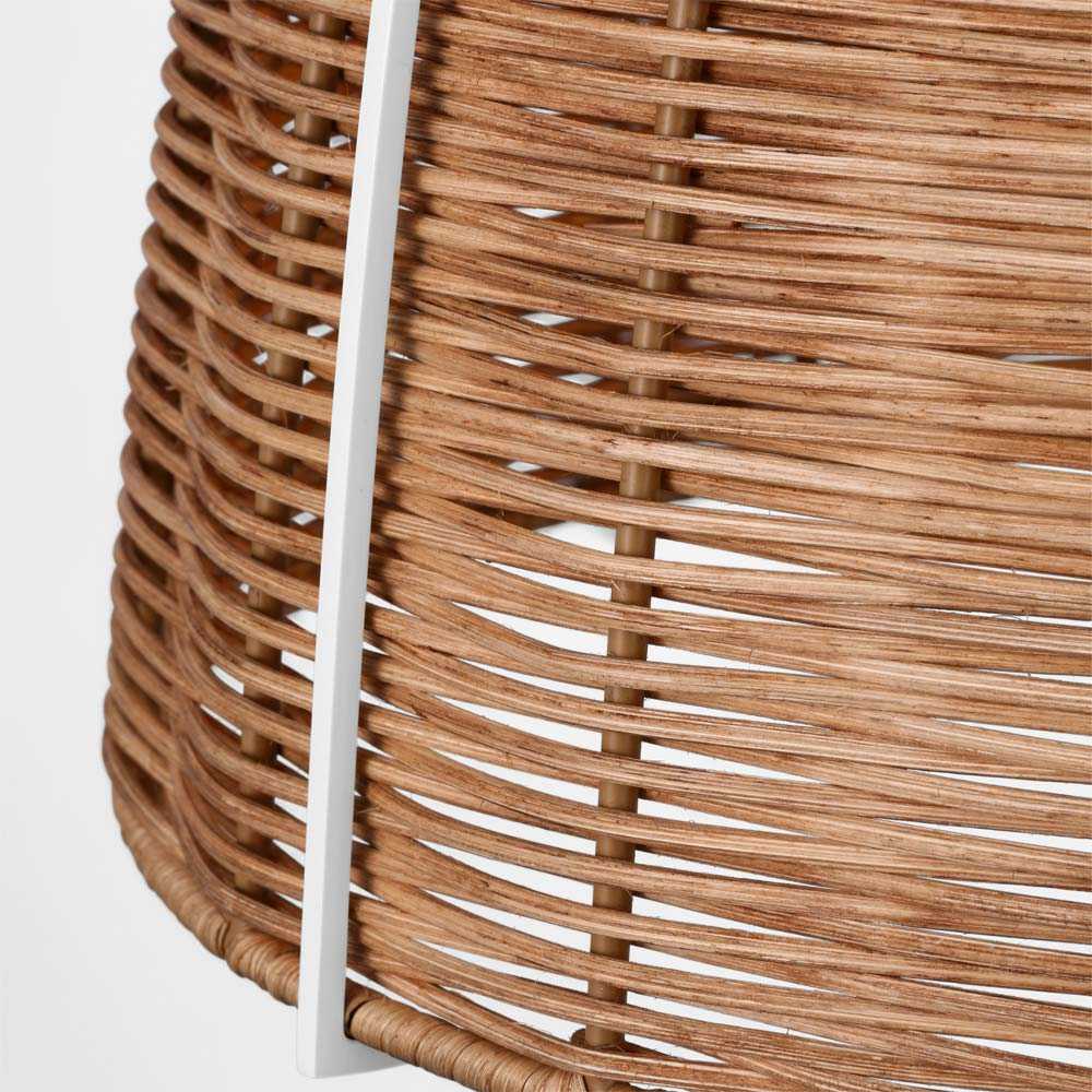 Norman Rattan Pendant Light in Detail.