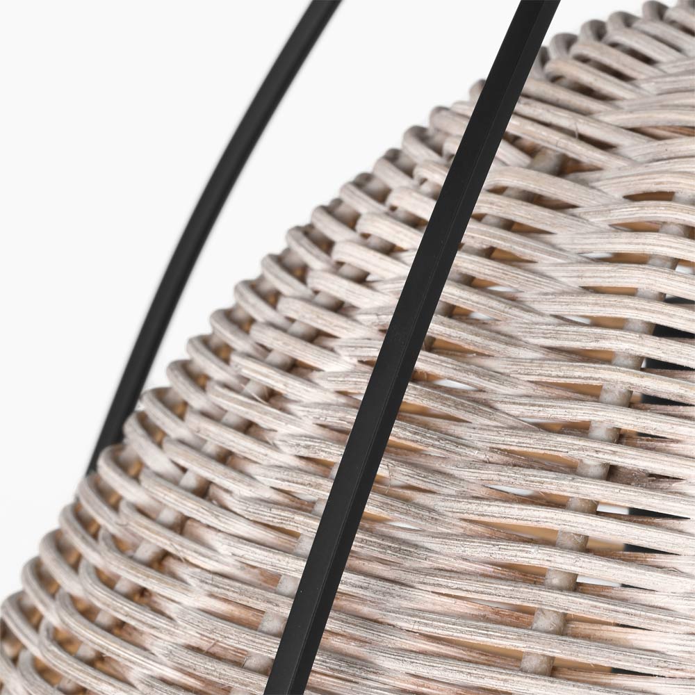 Norman Rattan Pendant Light in Detail.