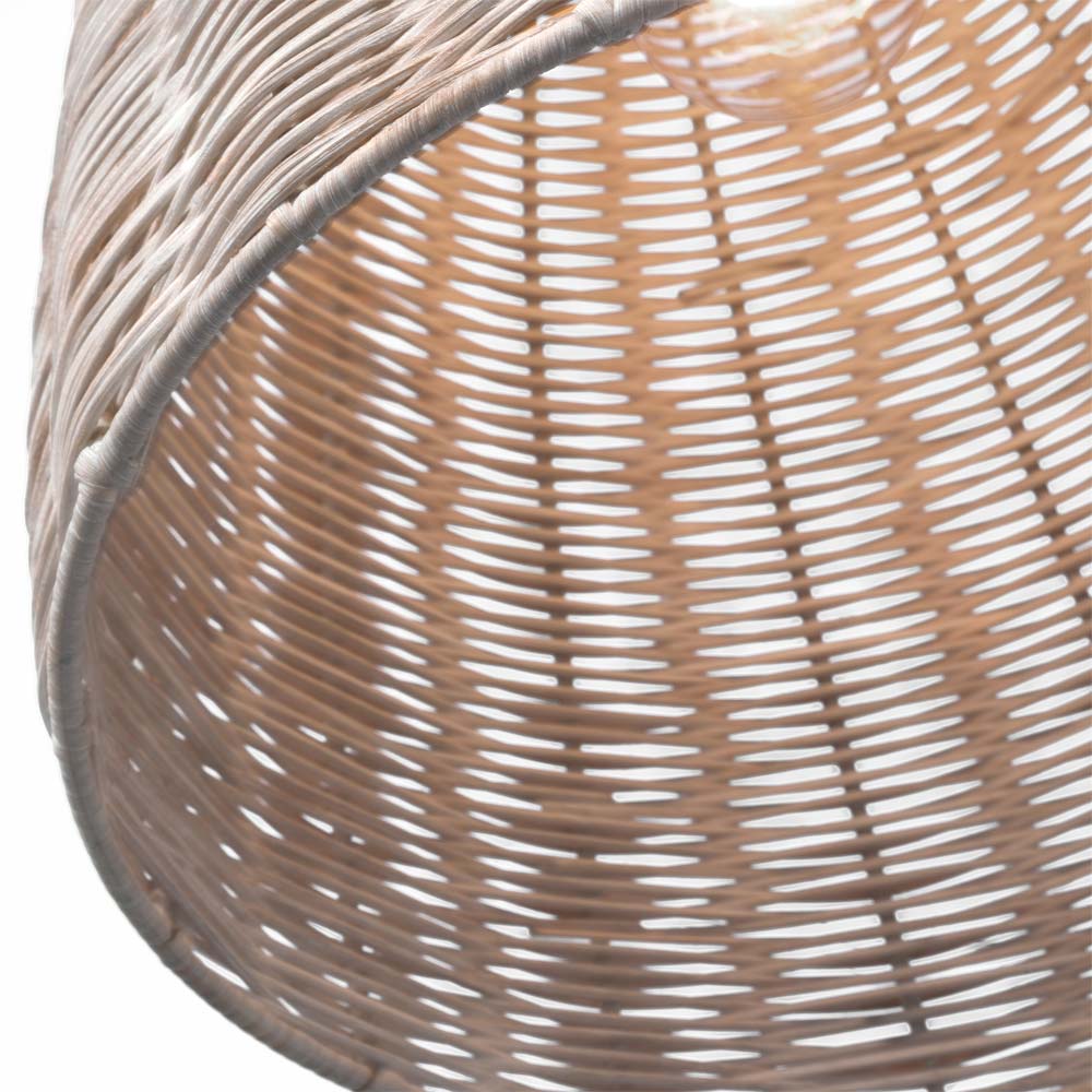 Norman Rattan Pendant Light in Detail.