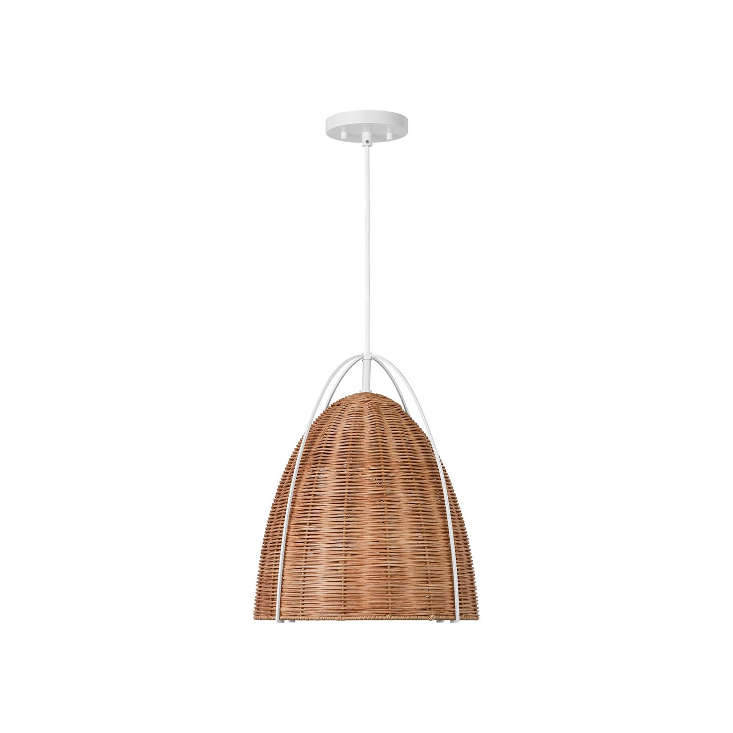 Norman Rattan Pendant Light in Detail.