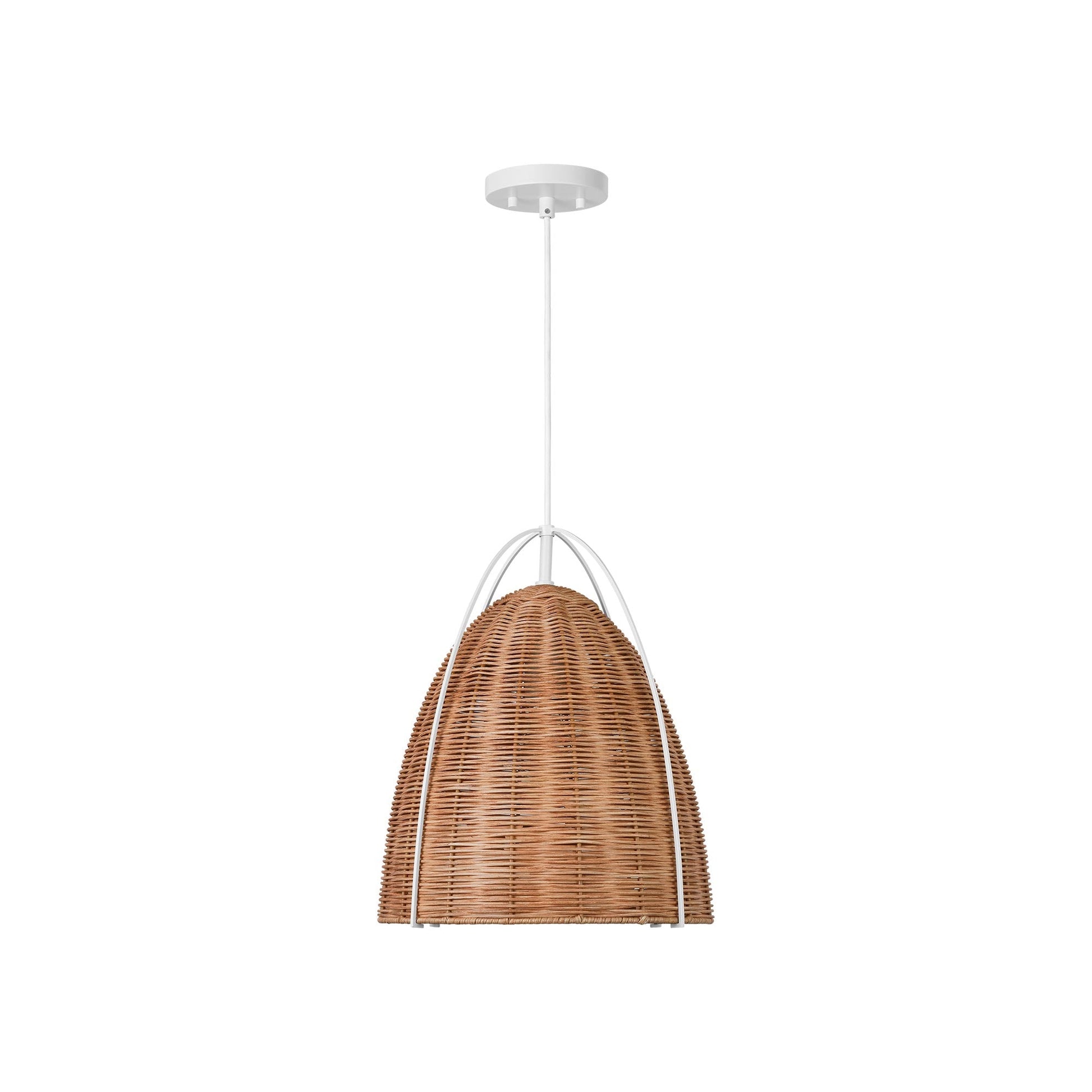 Norman Rattan Pendant Light in Detail.